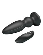 Mr. Play - Vibrerende Oplaadbare Anaal Plug met afstandsbediening - Extra - zwart
