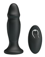 Mr. Play - Vibrerende oplaadbare anaal plug met afstandsbediening P-SHAPE - zwart