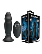 Mr. Play - Vibrerende oplaadbare anaal plug met afstandsbediening P-SHAPE - zwart