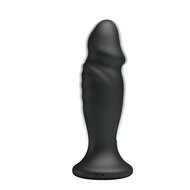 Mr. Play - Vibrerende oplaadbare anaal plug met afstandsbediening P-SHAPE - zwart