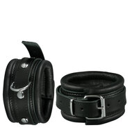 Kiotos - Leren Enkelboeien 5 cm Breed Gevoerd - Zwart