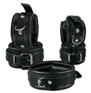 Kiotos - Leren Enkelboeien 5 cm Breed Gevoerd - Zwart