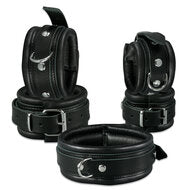 Kiotos - Leren Enkelboeien 5 cm Breed Gevoerd - Zwart