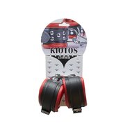 Kiotos - Leren Enkelboeien 5 cm Breed Gevoerd - Zwart/Rood