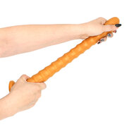 Gold Play - Soft Liquid Siliconen Anaal Dildo - Ribbed - Goud - Maat S