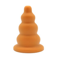 Gold Play - Soft Liquid Siliconen Anaal Dildo Blop - Goud - Maat XL