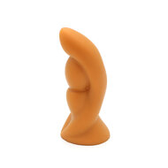 Gold Play - Soft Liquid Siliconen Dildo - Alien - Goud - Maat L
