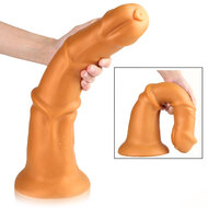 Gold Play - Soft Liquid Siliconen Dildo - Beast - Goud - Maat L