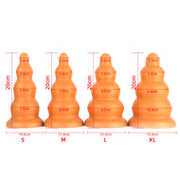 Gold Play - Soft Liquid Siliconen Anaal Dildo Blop - Goud - Maat M
