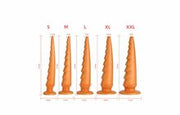 Gold Play - Soft Liquid Siliconen Anaal Dildo Rex - Goud - Maat L