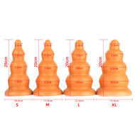 Gold Play - Soft Liquid Siliconen Anaal Dildo Blop - Goud - Maat S