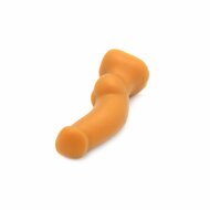 Gold Play - Soft Liquid Siliconen Anaal Dildo - Cock - Goud - Maat M
