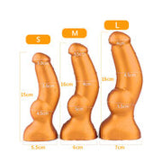 Gold Play - Soft Liquid Siliconen Anaal Dildo - Cock - Goud - Maat S