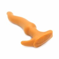 Gold Play - Soft Liquid Siliconen Anaal Dildo - Wave - Goud - Maat L