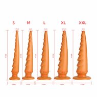Gold Play - Soft Liquid Siliconen Anaal Dildo Rex - Goud - Maat M