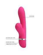 Pretty Love - Tarzan Vibrator Met ZuigFunctie WILLOW - Roze