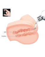 Crazy Bull - Vibrerende Vagina & Ass Masturbator VERONICA - Lichte Huidskleur
