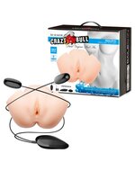 Crazy Bull - Vibrerende Vagina & Ass Masturbator VERONICA - Lichte Huidskleur