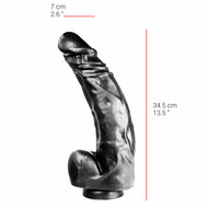 515 line - Dildo - 34.5 x 7 cm - Met Zuignap - Zwart
