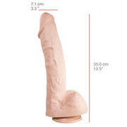 515 line - Dildo - 35 x 7.1 cm - Met Zuignap - Lichte Huidskleur
