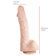 515 line - Dildo - 35 x 7.1 cm - Met Zuignap - Lichte Huidskleur