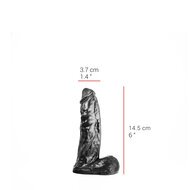 515 line - Dildo - 14.5 x 3.7 cm - Zwart