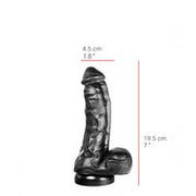 515 line - Dildo - 19.5 x 4.5 cm - Met Zuignap - Zwart