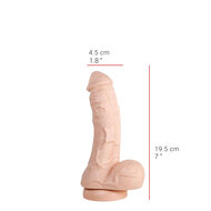 515 line - Dildo - 19.5 x 4.5 cm - Met Zuignap - Lichte Huidskleur