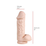 515 line - Dildo - Met Zuignap 22 x 5.6 cm - Lichte Huidskleur