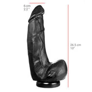 515 line - Dildo - Met Zuignap 26,5 x 6 cm - Zwart