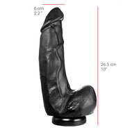 515 line - Dildo - Met Zuignap 26,5 x 6 cm - Zwart