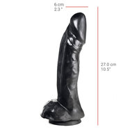 515 line - Dildo - 27 x 6 cm - Met Zuignap - Zwart