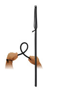 Kiotos - Flexibele Cane Van PVC En bekleed Met Leer - Zwart