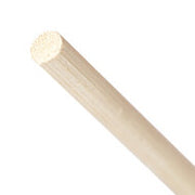 Kiotos - Rotan/Hout Single Cane Met Zwart Handvat