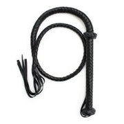 Kiotos - Gevlochten Single tail Zweep - Bullwhip - PU Leer - 150 cm - Zwart