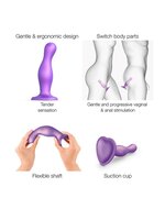 Strap-On-Me Dildo Plug Curvy - metallic paars - maat S