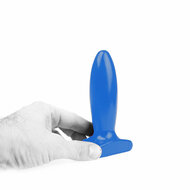 I Love Butt - Slanke Buttplug - M - blauw