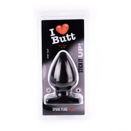 I Love Butt - Bolvormige Buttplug - L - Zwart