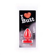 I Love Butt - Bolvormige Buttplug - S - rood