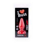 I Love Butt - Klassieke Buttplug - S - rood