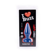 I Love Butt - Klassieke Buttplug - S - blauw