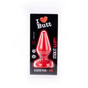 I Love Butt - Klassieke Buttplug - M - rood