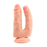 Dildo's met zuignap voor dubbele penetratie Bromeo - lichte huidskleur