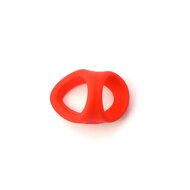 Sport Fucker Freeballer Cockring en Ballstretcher van vloeibare siliconen - rood