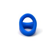 Sport Fucker Freeballer Cockring en Ballstretcher van vloeibare siliconen - blauw