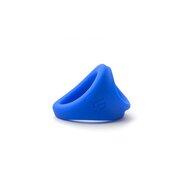 Sport Fucker Freeballer Cockring en Ballstretcher van vloeibare siliconen - blauw