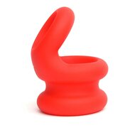 Sport Fucker Switch Hitter Rekbare Cockring en Ballstretcher - rood