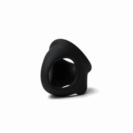 Sport Fucker Liquid Siliconen Cock Chute Rekbare Ballstretcher - Zwart