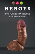 Heroes - No. 10 - Dildo - 19,5 x 5 cm - Bruin