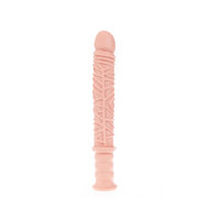 Dinoo - Extreme XXL Dildo Met Handvat - Damocles - 42,5 x 4,5 cm - Lichte Huidskleur